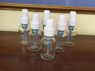 6 Dr Brown’s Rare Glass Bottles 4oz Complete With 1 Sleeve