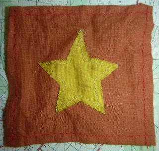 Nva Flag - Patch - Viet Cong - North Army - Rare Hand Sewn - Vietnam War - L