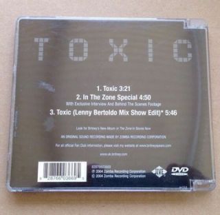 Britney Spears - Toxic VERY RARE 2004 Release UK DVD single OOP 2