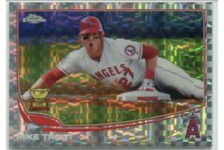 2013 Topps Chrome X - Fractor 1 Mike Trout Rookie Cup Rare Sp High $$