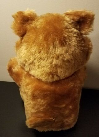RARE VINTAGE CHRISTMAS TEDDY BEAR PET MUSICAL HEART BATTERY OPERATED PLUSH BROWN 4