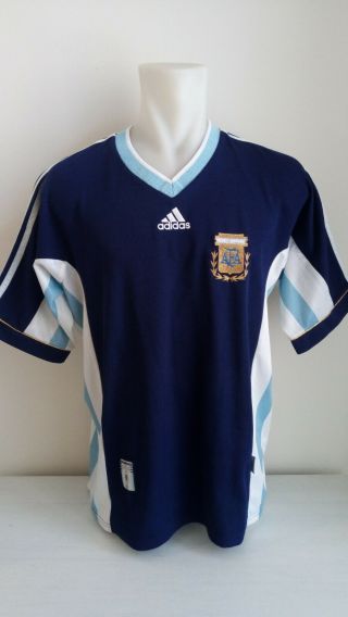 Jersey Shirt Camiseta Argentina Away 1998 France Wc L Rare N0 River Plate