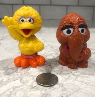 Snuffleupagus & Big Bird Sesame Street Figure Hasbro Playskool Set Rare