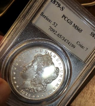 Ms65 1879 - S Morgan Silver Dollar Pcgs Proof Like Reverse Rare At This Grade.