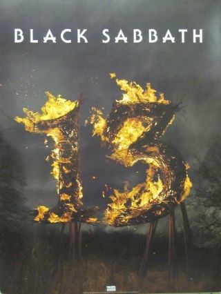 Music Poster Black Sabbath " 13 " 18x24 " Promo Classic Nos Rare Oop