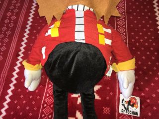 RARE 21” DR.  EGGMAN Plush Sonic Hedgehog Toy Doll Jumbo SEGA Toy Network TAGGED 3
