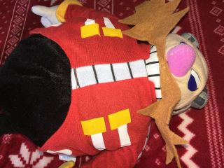 RARE 21” DR.  EGGMAN Plush Sonic Hedgehog Toy Doll Jumbo SEGA Toy Network TAGGED 8