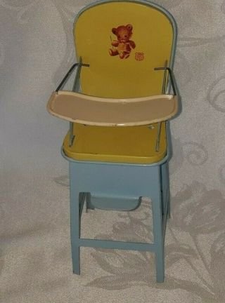 Vintage Chein Toy Tin Litho Doll High Chair Exc.  Rare $30.  99