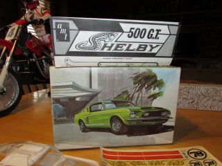 Vintage Rare 1968 Shelby GT - 500 AMT model COMPLETE MINUS RECORD 2