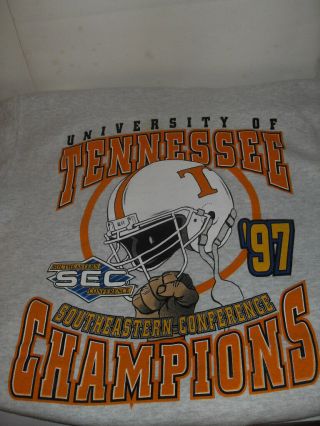Rare Tennessee Vols Vintage 1997 Sec Champions Size Xl Sweatshirt