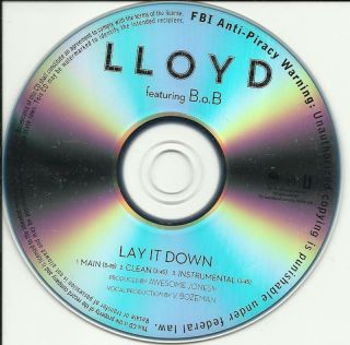 Lloyd Lay It Down With Rare & Instrumental Radio Promo Dj Cd Single