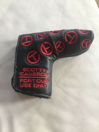 Rare Scotty Cameron Black And Red Circle T Putter Headcover