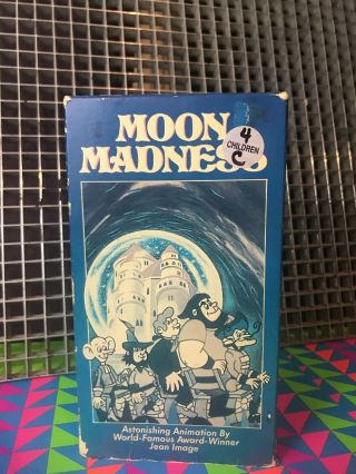 Moon Madness - Vhs•vestron Video•rare Cartoon•french Animation•jean Image•