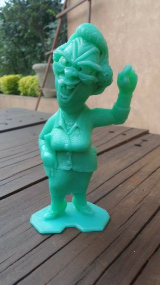 Vintage Rare Nutty Mads Now Children Teacher Mexican Bootleg Figure Green Color