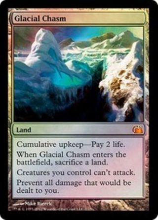 Foil Glacial Chasm From The Vault: Realms Mtg Land Rare