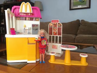 Vintage Rare 1990s Barbie Mcdonald’s With Stacie Doll And Accessories
