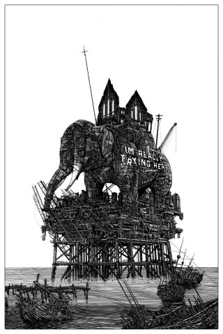 This Ship Will Right Itself By Daniel Danger Screen Print Rare Poster Mondo Art
