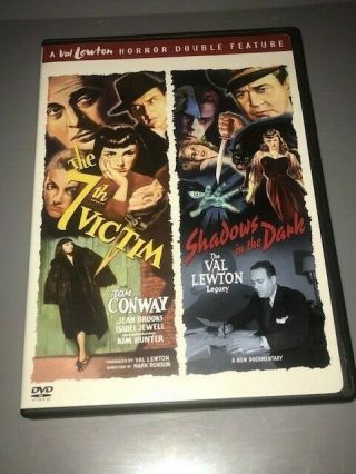 The Seventh Victim/shadows In The Dark (dvd,  2005) Val Lewton Rare Oop Pre - Owned