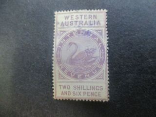 Western Australia Stamps: 2/6 Swan Revenue - Rare (d182)