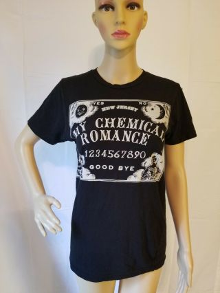 Rare My Chemical Romance Quija Board Graphic Tee Shirt Black Jersey Good Bye