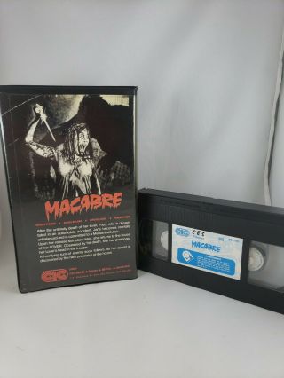 MACABRE (1980) LAMBERTO BAVA - RARE HORROR BIG BOX VHS CIC VIDEO - HTF 8