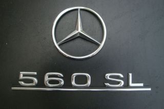 Mercedes Sl R107 560sl Trunk Lid Rear Emblem Logo Decal,  Star Rare