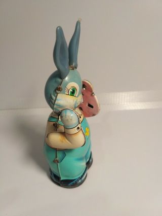 Red China Wind Up Tin Toy Rabbit - Early Shanghai Product - - Rare item 2