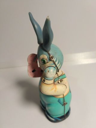 Red China Wind Up Tin Toy Rabbit - Early Shanghai Product - - Rare item 4