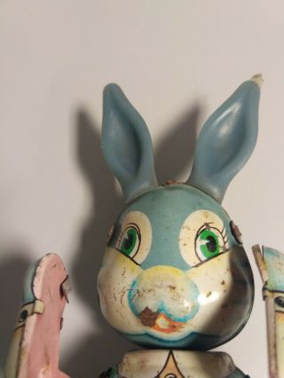 Red China Wind Up Tin Toy Rabbit - Early Shanghai Product - - Rare item 8