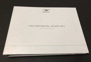 Bentley Dealer Ordering Book For Gt & Gtc V8 & V8s Models Rare Collectors Item