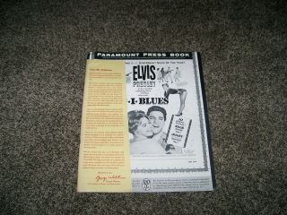 Paramount Elvis Presley - G.  I Blues Pressbook With Rare Letter Massive 24 Pages