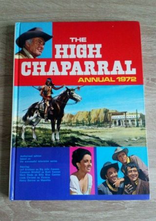 The High Chaparral Annual 1972 Vintage Western Television Hardback Rare