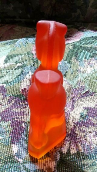 Horse Orange Slice Satin Sparky Plug Oscar Figurine Imperial by Heisey Rare Vtg 6