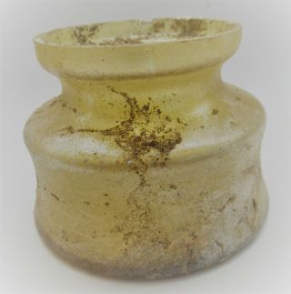 Circa 200 - 300ad Ancient Roman Amber Glass Apothecaries Vessel Rare