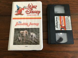 Walt Disney Home Video The Incredible Journey Vhs Release Clam Shell Case Rare