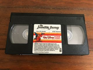 Walt disney home video The Incredible Journey vhs release clam shell case rare 7