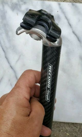 Rare Campagnolo Record Carbon Seatpost W/carbon Seat Clamp 27.  2mm X 220mm