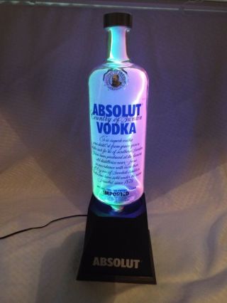 Rare Absolut Vodka Advertisement Plasma Bottle Sign/display Light