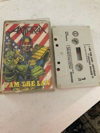 Anthrax I Am The Law - Death Metal Hardcore Cassette Rare Vintage