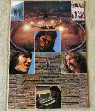 Pink Floyd Poster Pink Floyd Filming Live At Pompeii Poster,  Fantastic Rare
