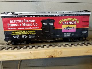 G Scale Usa Trains Alaskan Aleutian Salmon Reefer (rare)