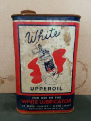 Vintage Rare White Upperoil Lubricant North Providence Ri Only One On Ebay