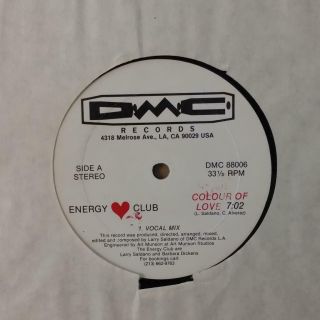 Hi - Nrg 12 " Energy Club Colour Of Love D.  M.  C.  Rare