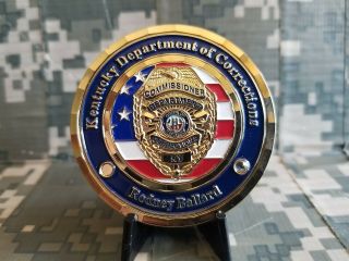 Rare Authentic Commissioner Of The Kentucky Dept.  Of Corrections Challenge Coin