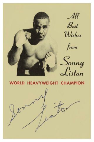 Sonny Liston Rare Poster - Boxing Heavyweight Champ Signature