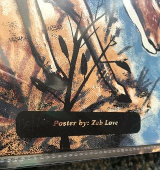 The Avett Brothers concert poster Tulsa,  OK Zeb Love 2018 Signed,  130/200 RARE 4