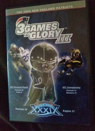 England Patriots 3 Games To Glory Iii Dvd 2005 2 Disc Set In Lnc Rare Oop