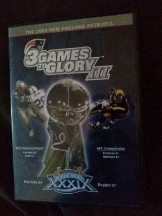 England Patriots 3 Games to Glory III DVD 2005 2 Disc Set IN LNC RARE OOP 2