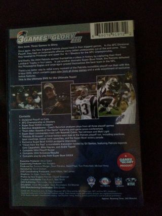 England Patriots 3 Games to Glory III DVD 2005 2 Disc Set IN LNC RARE OOP 7