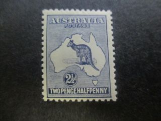Kangaroo Stamps: 2.  5d Indigo 3rd Watermark - Rare (g369)